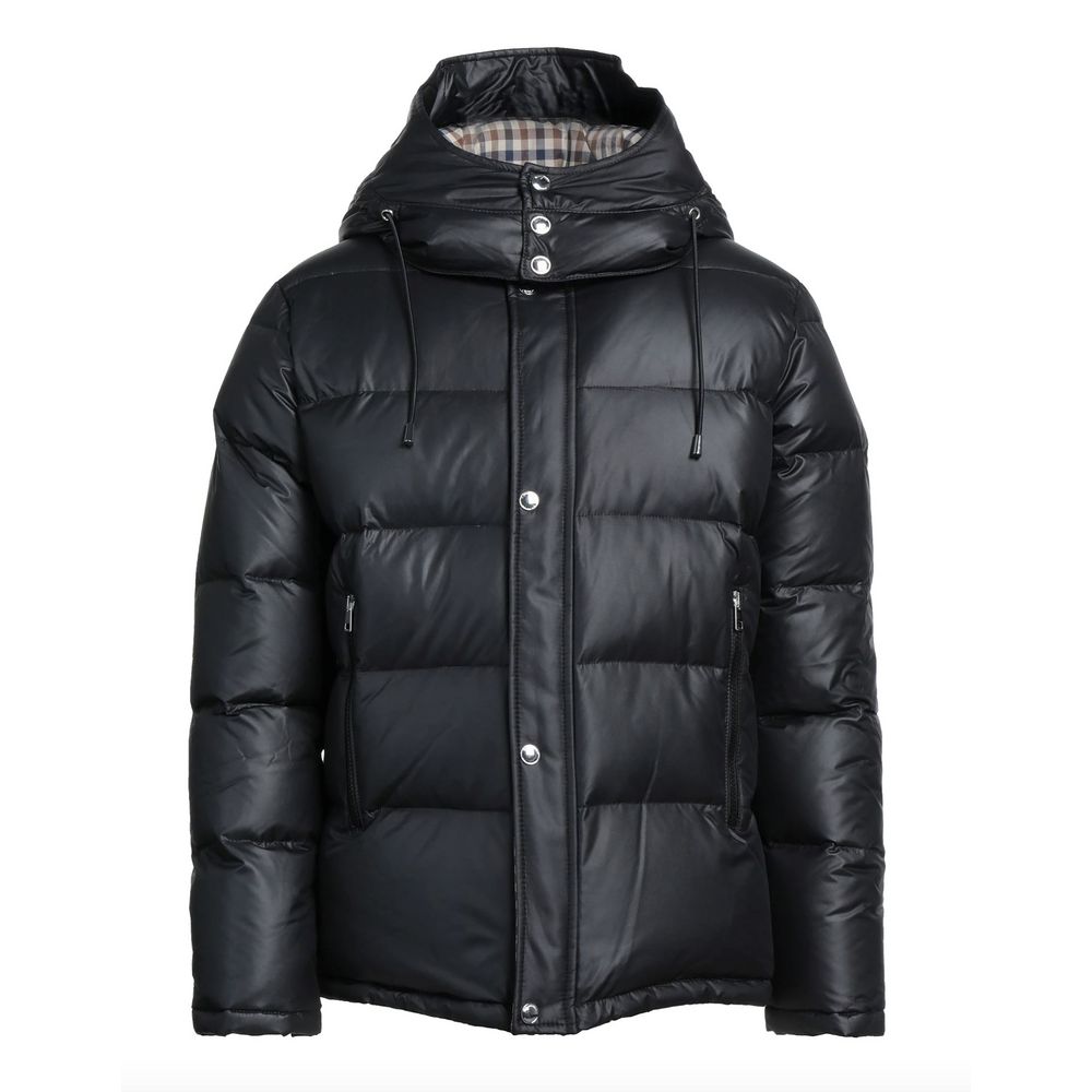 Aquascutum Black Polyester Men Jacket - ACCEXO