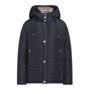 Elegant Blue Aquascutum Jacket with Removable Hood - ACCEXO