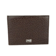 Cavalli Class Brown Calfskin Men Card Holder - ACCEXO