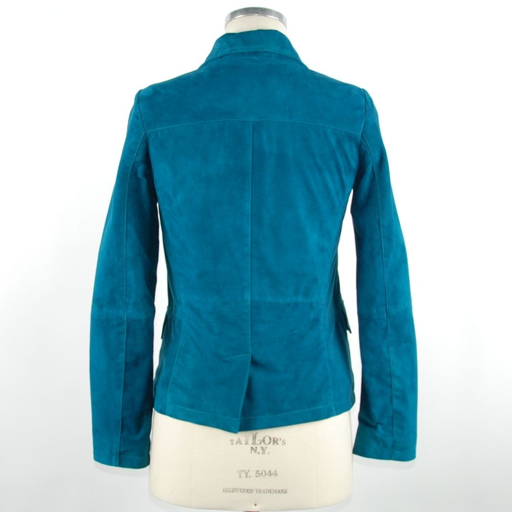 Emilio Romanelli Green Leather Women Jacket - ACCEXO