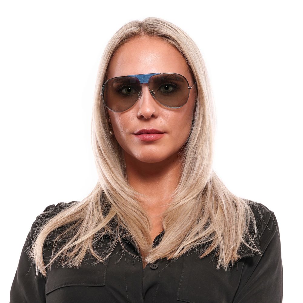 Police Women's Aviator Sunglasses – Blue Plastic