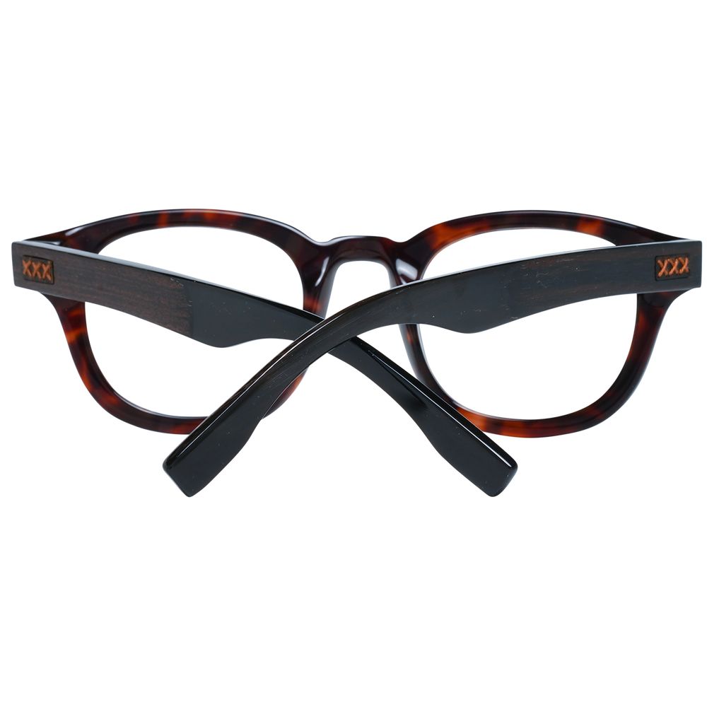 Ermenegildo Zegna Brown Men Optical Frames - ACCEXO