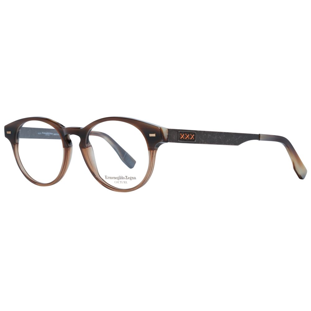 Ermenegildo Zegna Brown Men Optical Frames - ACCEXO