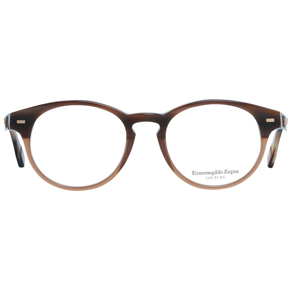 Ermenegildo Zegna Brown Men Optical Frames - ACCEXO
