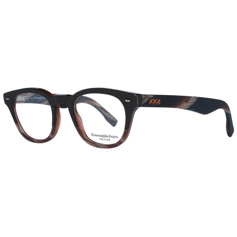 Ermenegildo Zegna Brown Men Optical Frames - ACCEXO