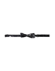 Dolce & Gabbana Black Floral Fantasy Adjustable Neck Men Bow Tie - ACCEXO