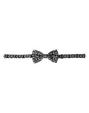 Dolce & Gabbana Black White Printed Adjustable Neck Men Bow Tie - ACCEXO