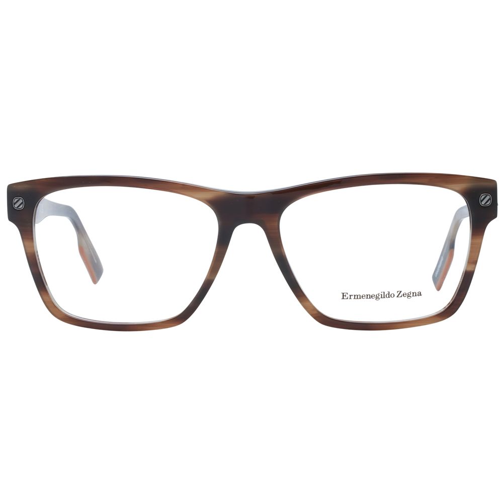 Ermenegildo Zegna Brown Men Optical Frames - ACCEXO