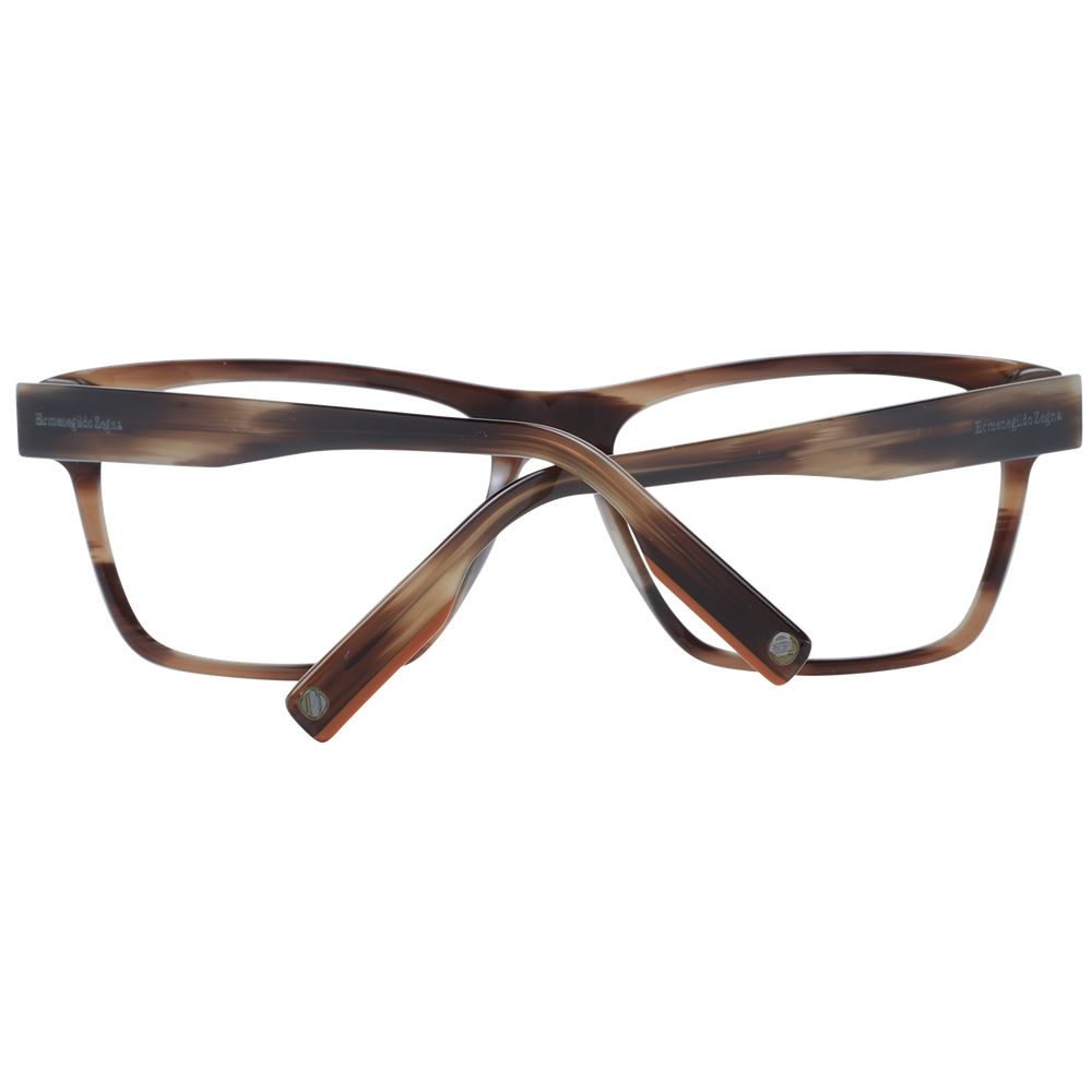 Ermenegildo Zegna Brown Men Optical Frames - ACCEXO