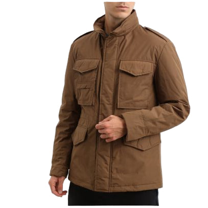 Add Brown Polyester Jacket - Zachava