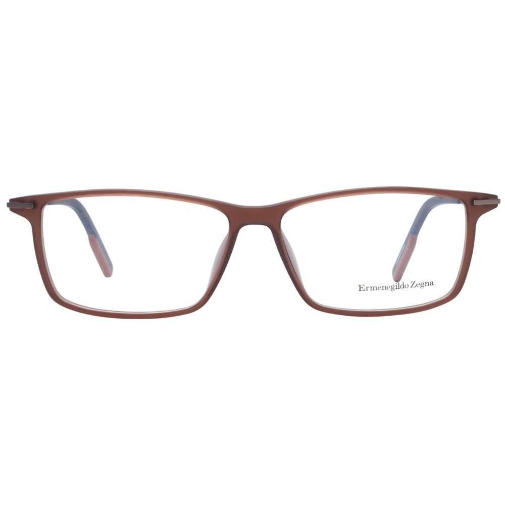Ermenegildo Zegna Brown Men Optical Frames - ACCEXO