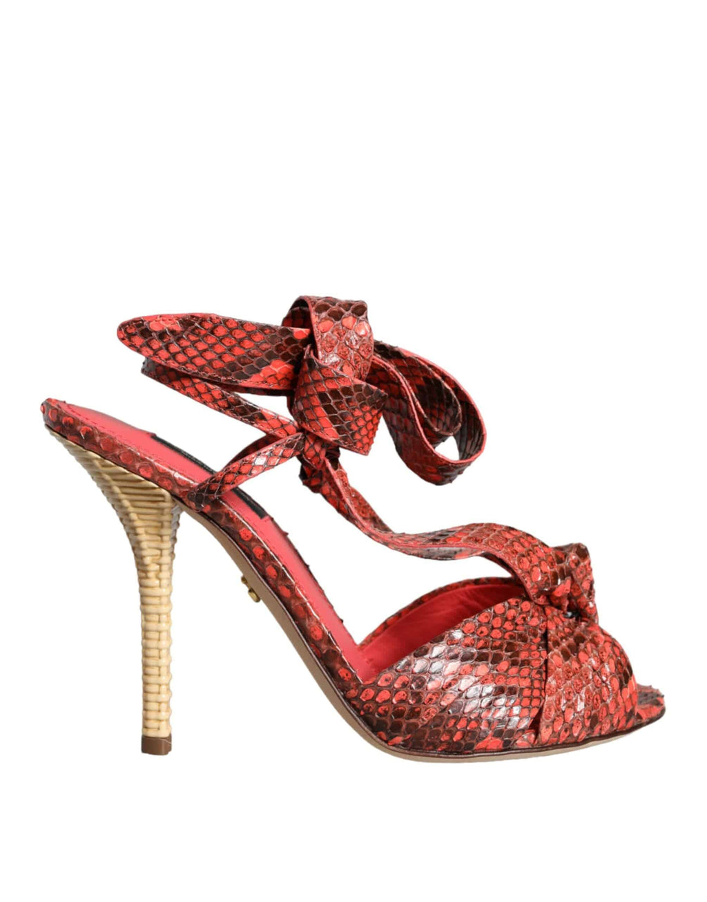 Dolce & Gabbana Coral Exotic Leather Heels Sandals Shoes - ACCEXO