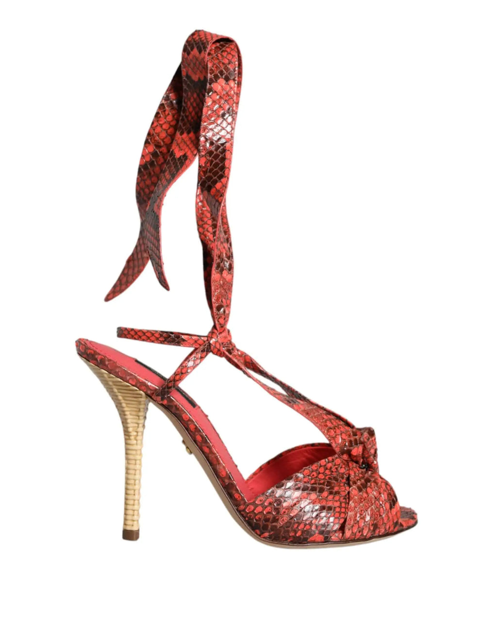 Dolce & Gabbana Coral Exotic Leather Heels Sandals Shoes - ACCEXO