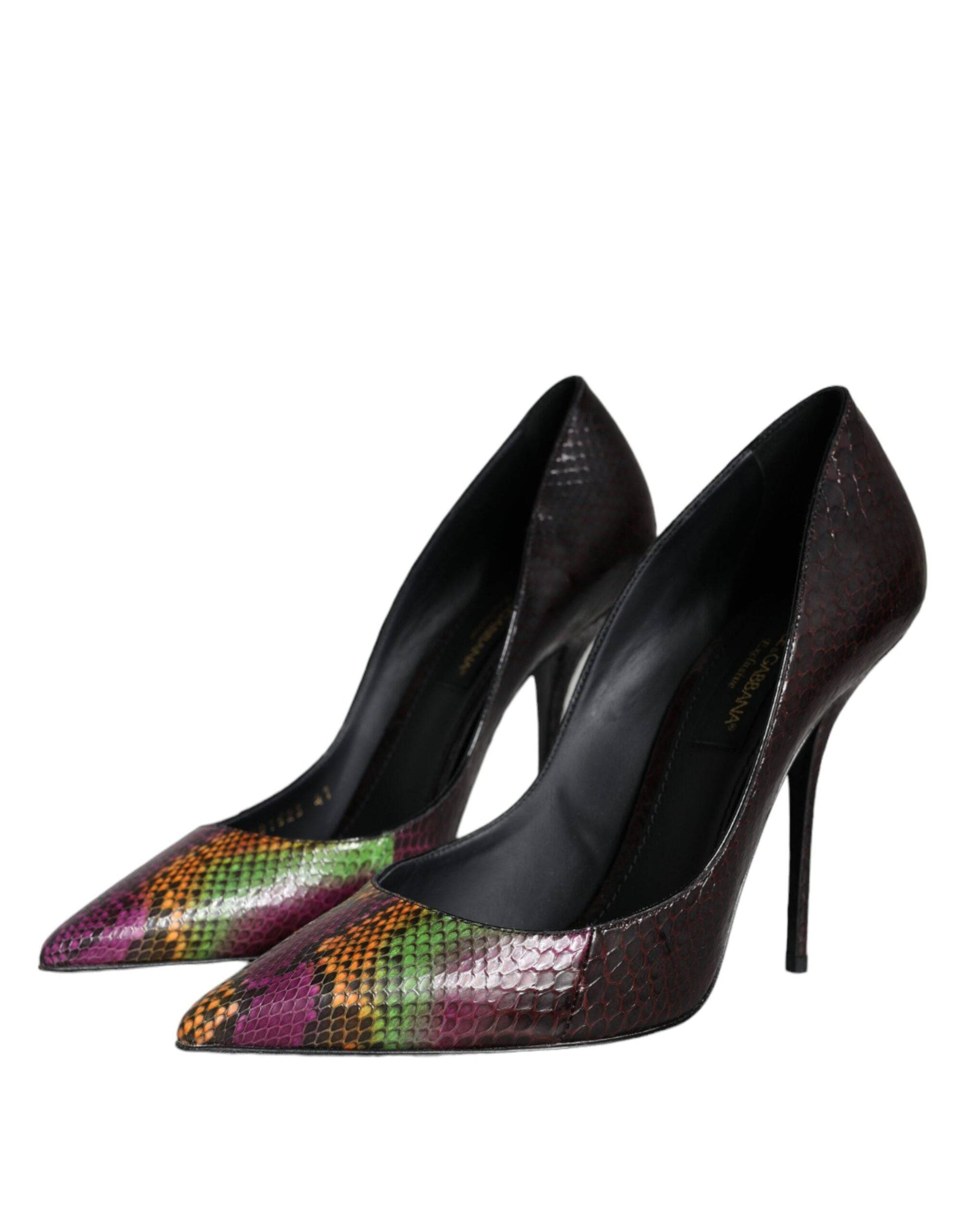 Dolce & Gabbana Multicolor Exotic Leather Heels Pumps Shoes - ACCEXO