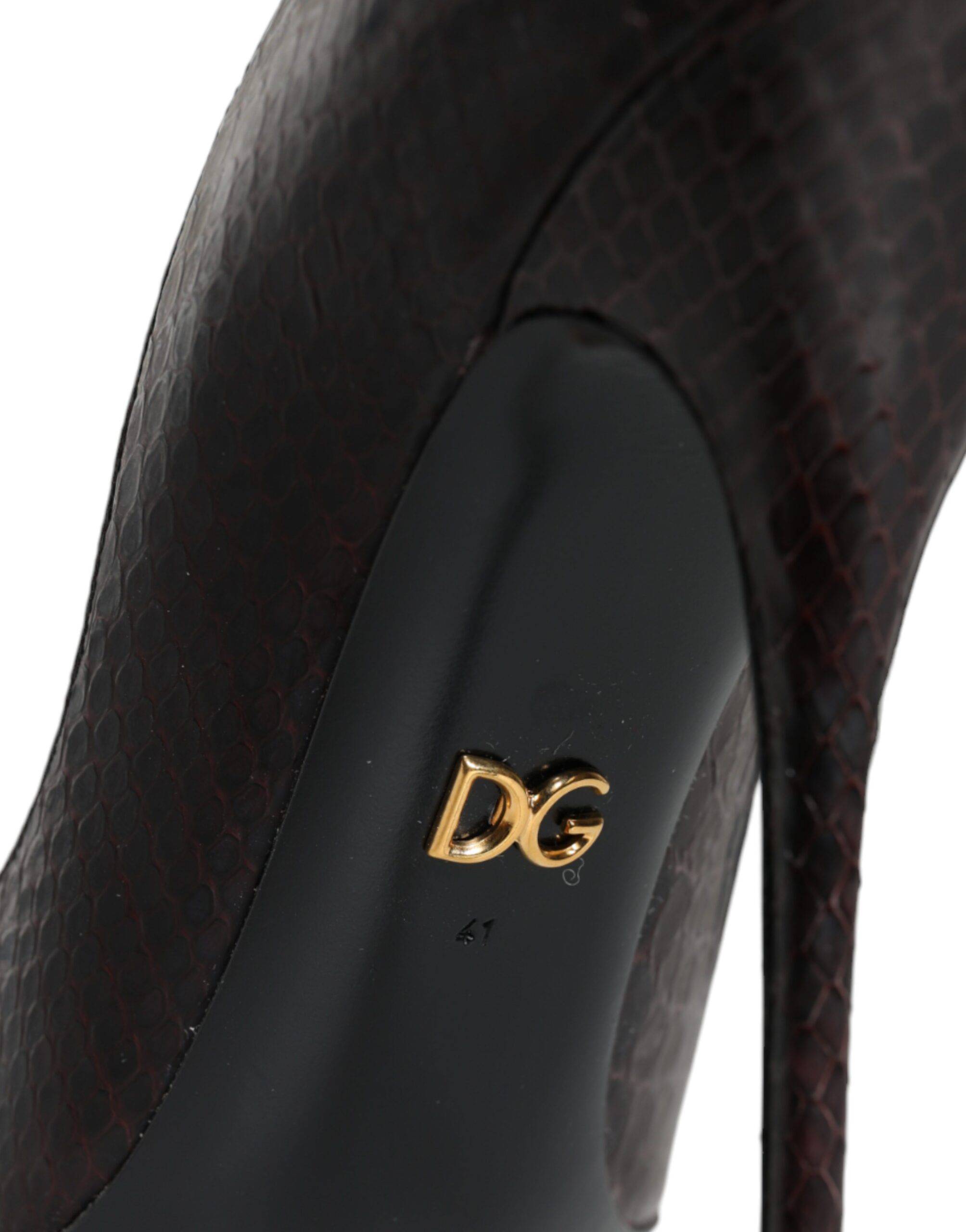 Dolce & Gabbana Multicolor Exotic Leather Heels Pumps Shoes - ACCEXO