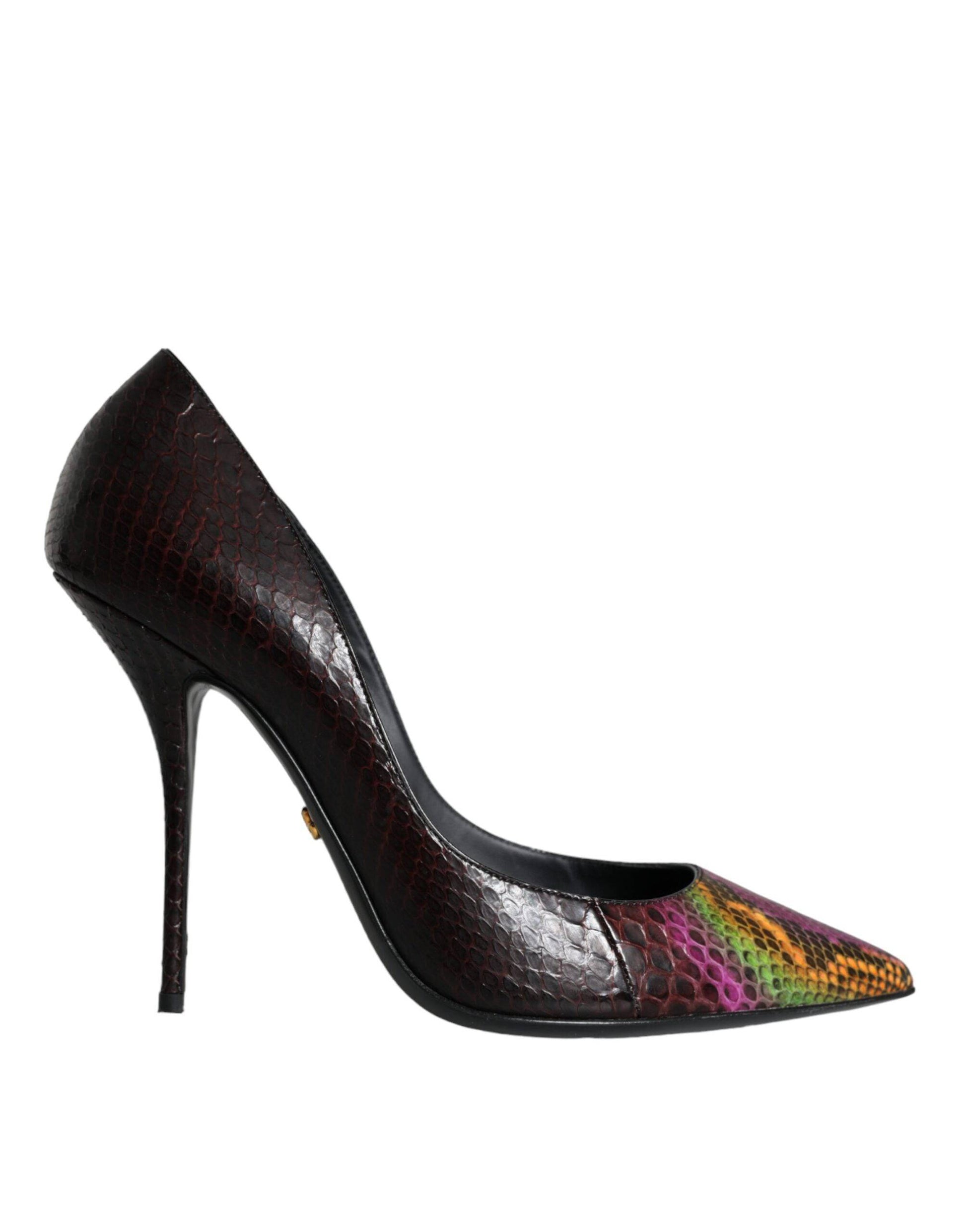 Dolce & Gabbana Multicolor Exotic Leather Heels Pumps Shoes - ACCEXO
