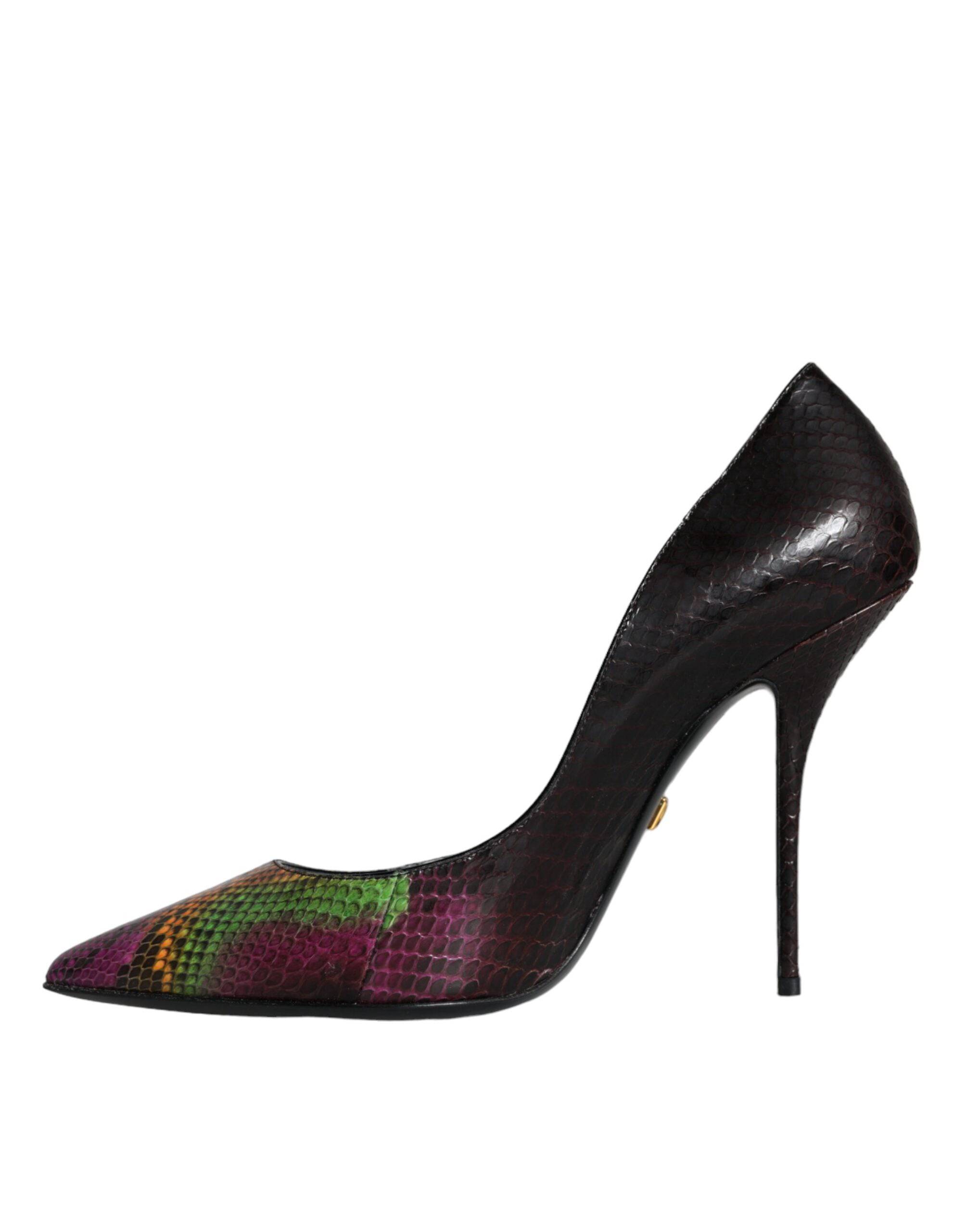 Dolce & Gabbana Multicolor Exotic Leather Heels Pumps Shoes - ACCEXO