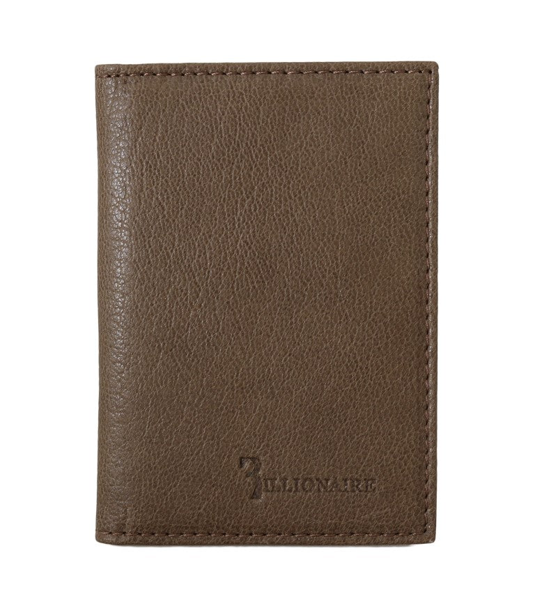 Billionaire Italian Couture Elegant Leather Men's Wallet in Brown - ACCEXO