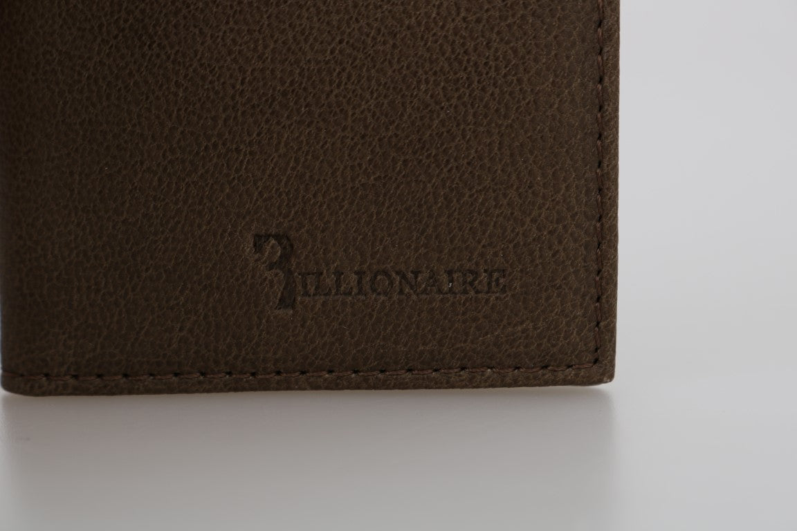 Billionaire Italian Couture Elegant Leather Men's Wallet in Brown - ACCEXO