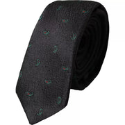Dolce & Gabbana Dark Gray Fantasy 100% Silk Adjustable Men Tie