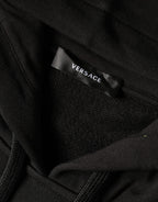 Versace Black Medusa Print Cotton HoodiePullover Sweatshirt Sweater - ACCEXO