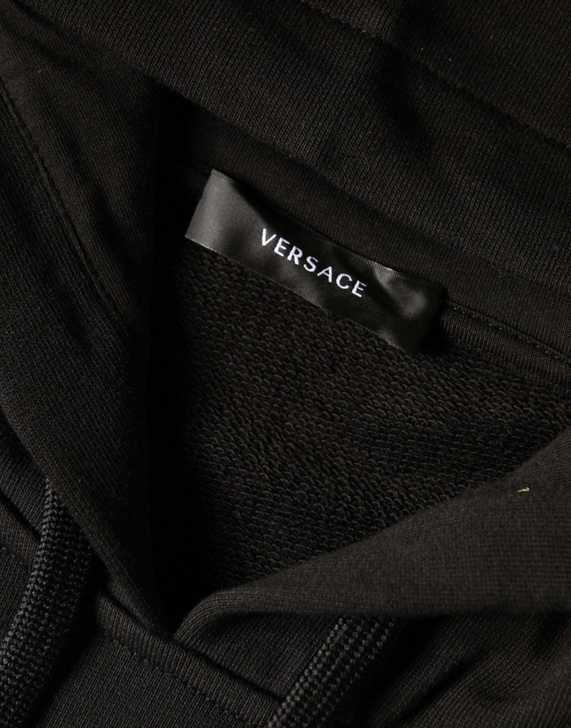 Versace Black Medusa Print Cotton HoodiePullover Sweatshirt Sweater - ACCEXO