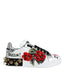 Dolce & Gabbana White Leather Floral Studded Sneakers Shoes - ACCEXO