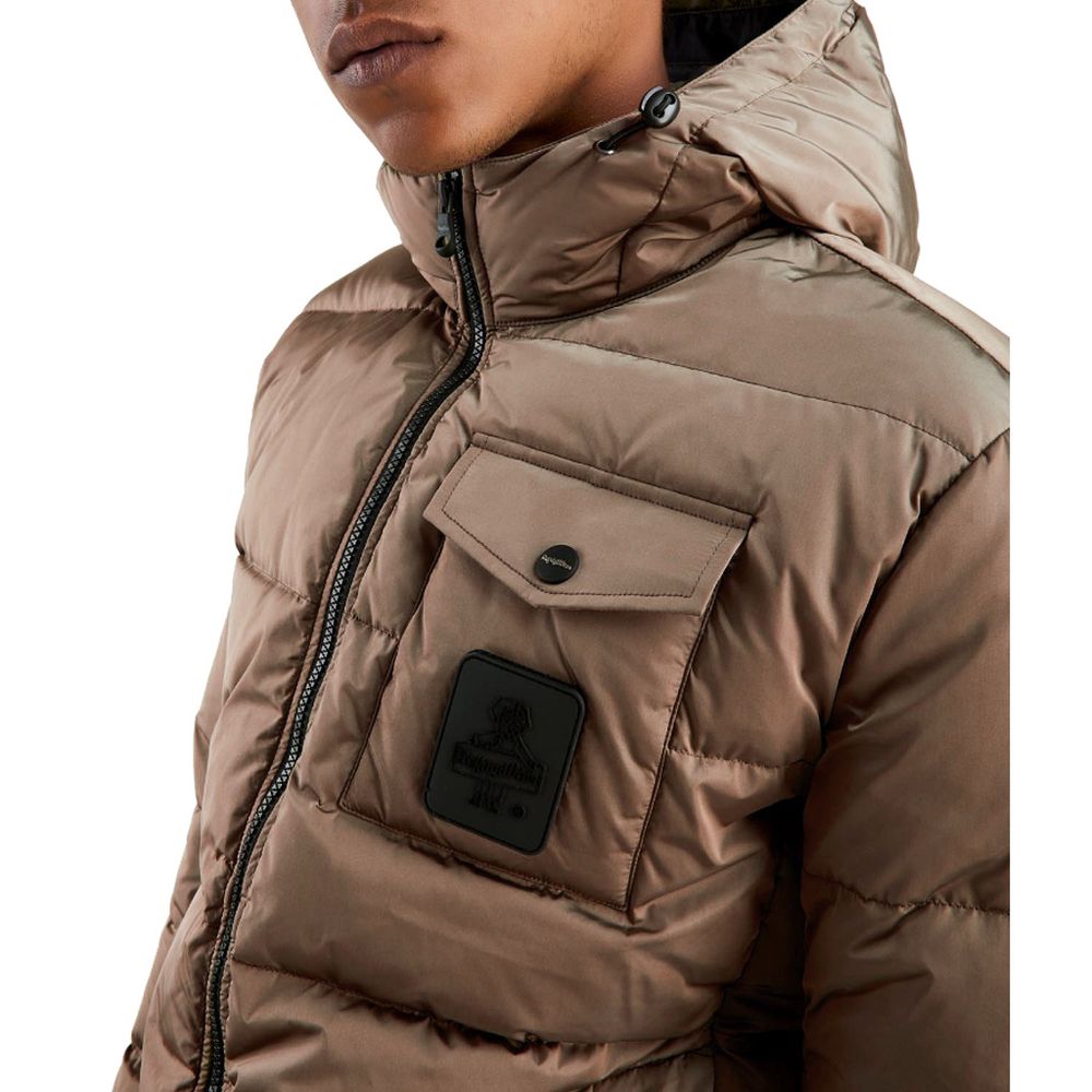 Refrigiwear Brown Nylon Men Jacket - ACCEXO