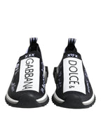 Dolce & Gabbana Black White Sorrento Low Top Sneakers Shoes - ACCEXO