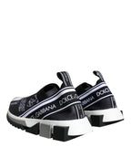 Dolce & Gabbana Black White Sorrento Low Top Sneakers Shoes - ACCEXO