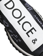 Dolce & Gabbana Black White Sorrento Low Top Sneakers Shoes - ACCEXO