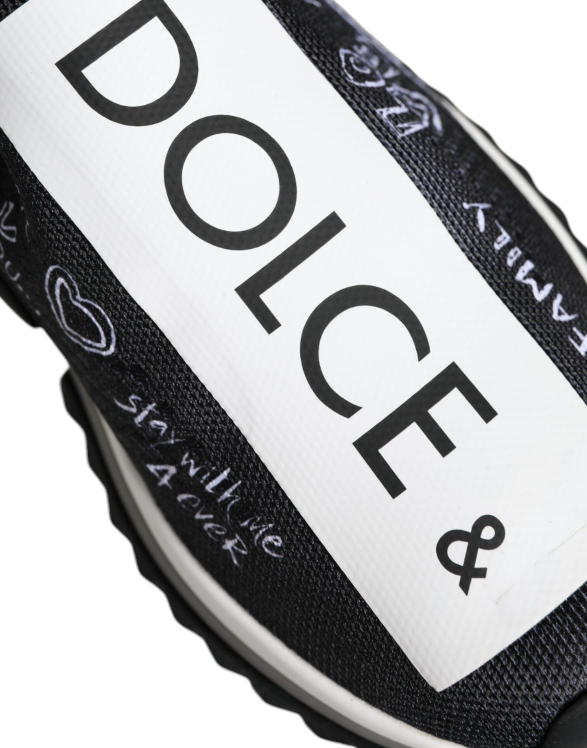 Dolce & Gabbana Black White Sorrento Low Top Sneakers Shoes - ACCEXO