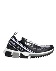 Dolce & Gabbana Black White Sorrento Low Top Sneakers Shoes - ACCEXO