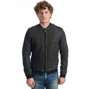 Roberto Pepe Luxury "Gray Lambskin Men Jacket" - ACCEXO