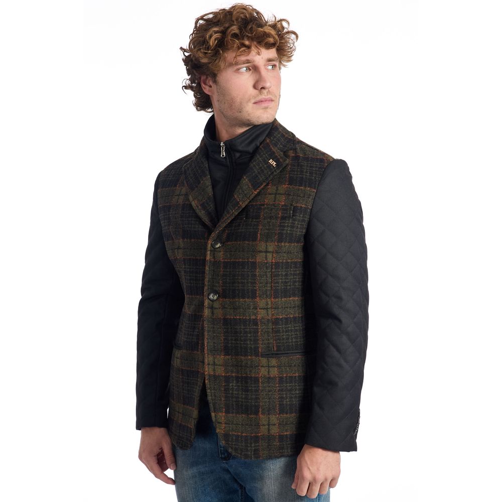 Roberto Pepe Luxury Brown Wool Men Jacket - ACCEXO