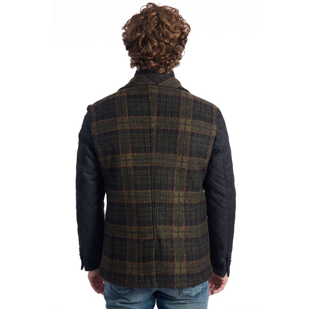 Roberto Pepe Luxury Brown Wool Men Jacket - ACCEXO