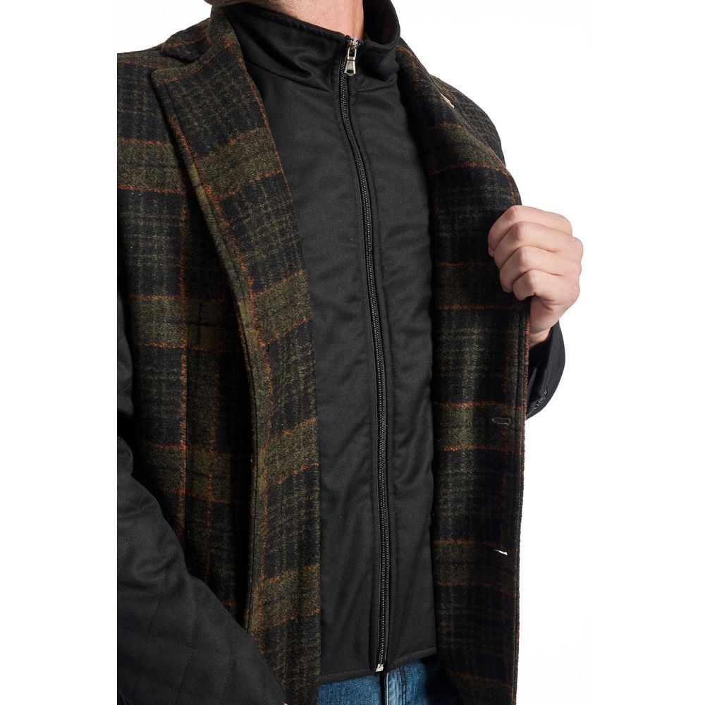 Roberto Pepe Luxury Brown Wool Men Jacket - ACCEXO