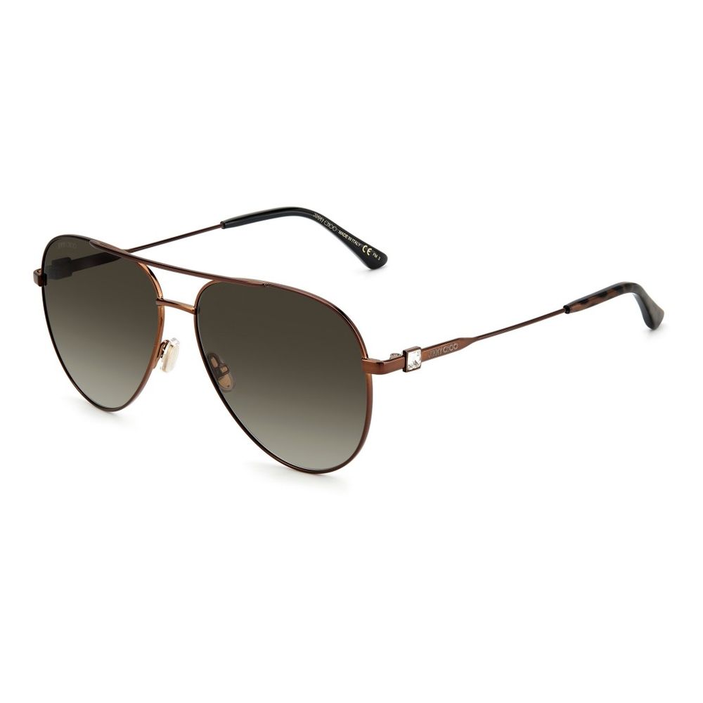 Jimmy Choo Brown Metal Sunglasses - ACCEXO
