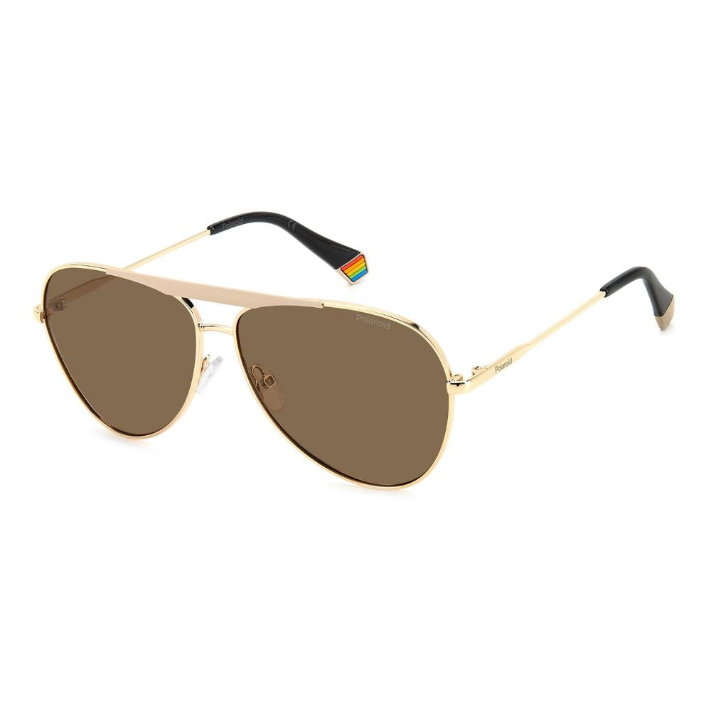 Polaroid Gold Stainless Steel Sunglasses - ACCEXO
