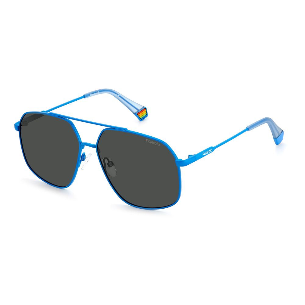 Polaroid Blue Stainless Steel Sunglasses - ACCEXO