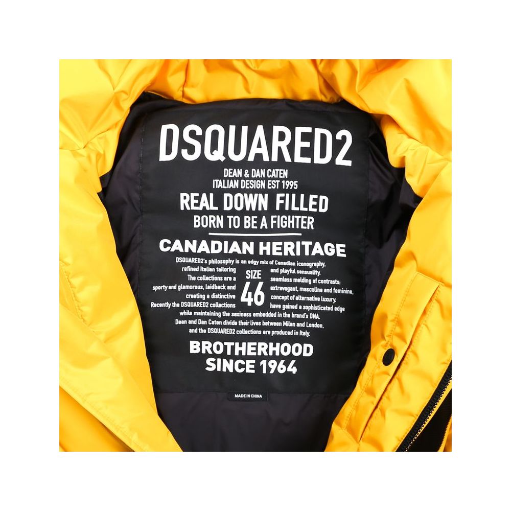 Dsquared² Yellow Nylon Men Jacket - ACCEXO