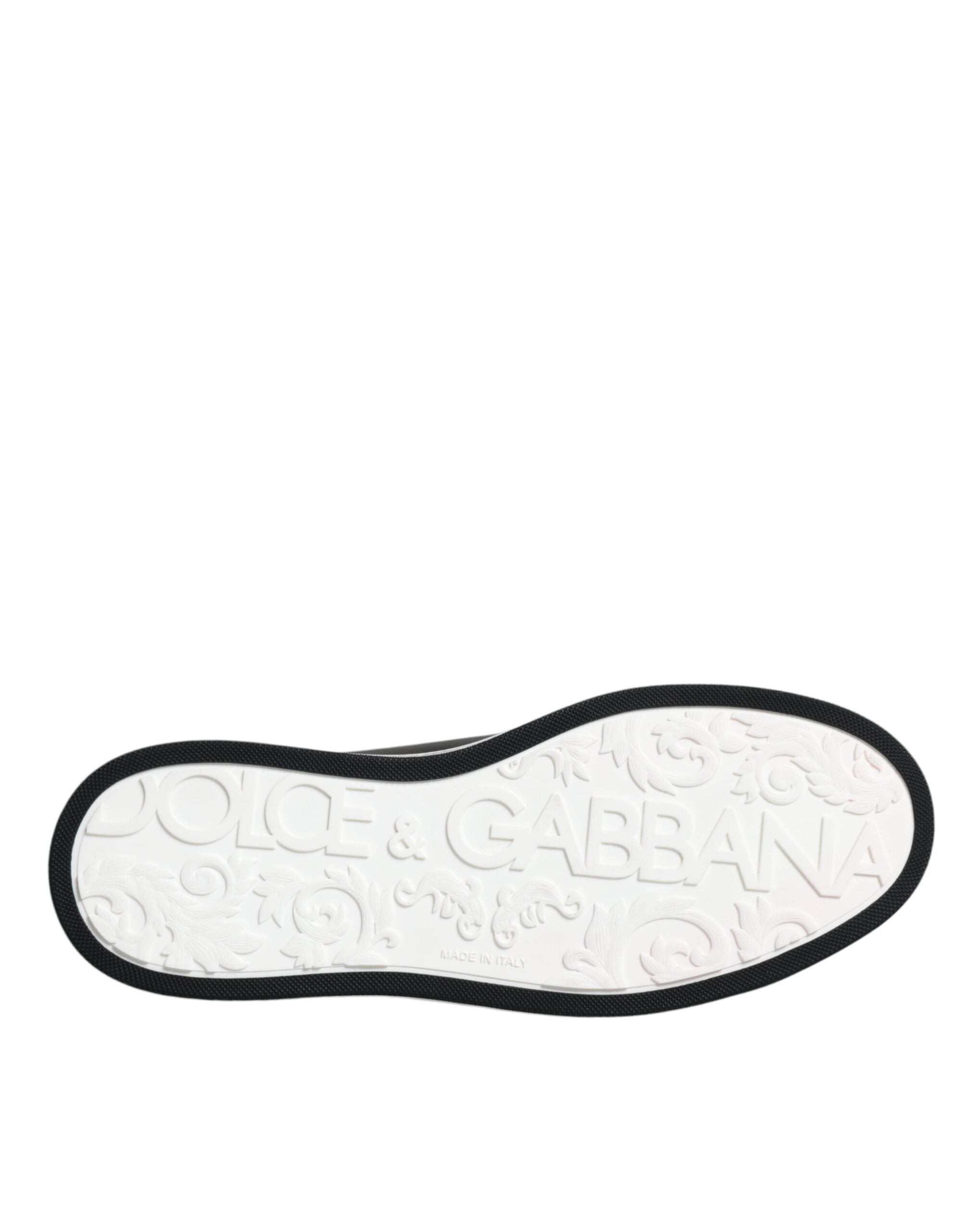 Dolce & Gabbana Black Leather Low Top Men Sneakers Shoes - ACCEXO