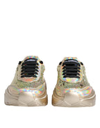 Dolce & Gabbana Gold Sequin Iridiscent Daymaster Sneakers Shoes - ACCEXO