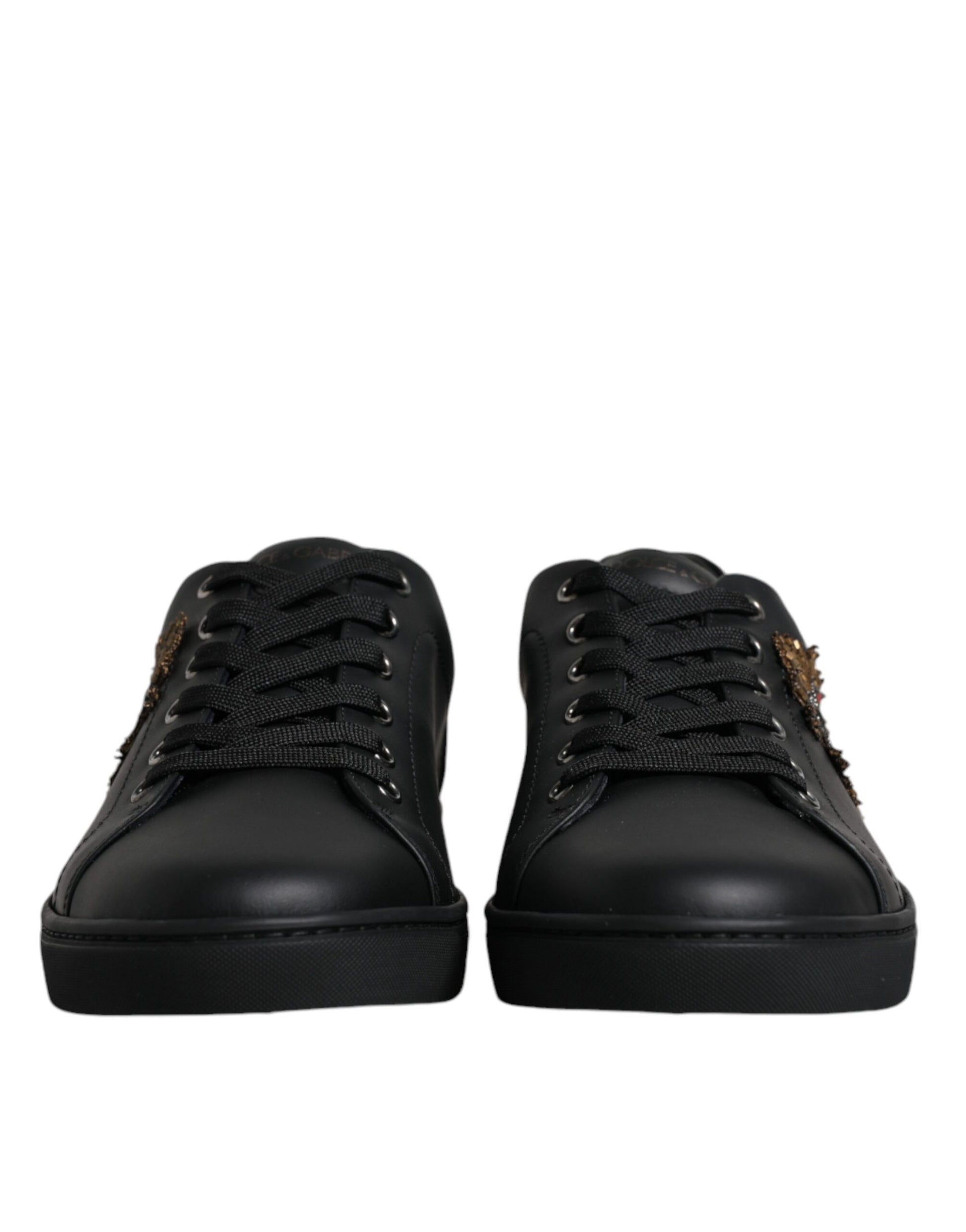 Dolce & Gabbana Black London Sacred Heart Men Sneakers Shoes - ACCEXO