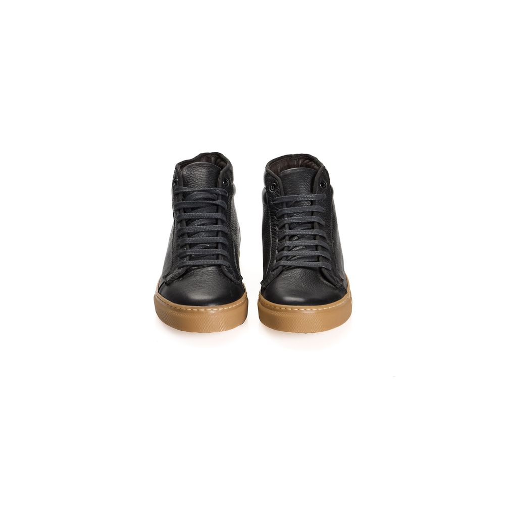 Roberto Pepe Luxury Black Calfskin Men Sneaker - ACCEXO