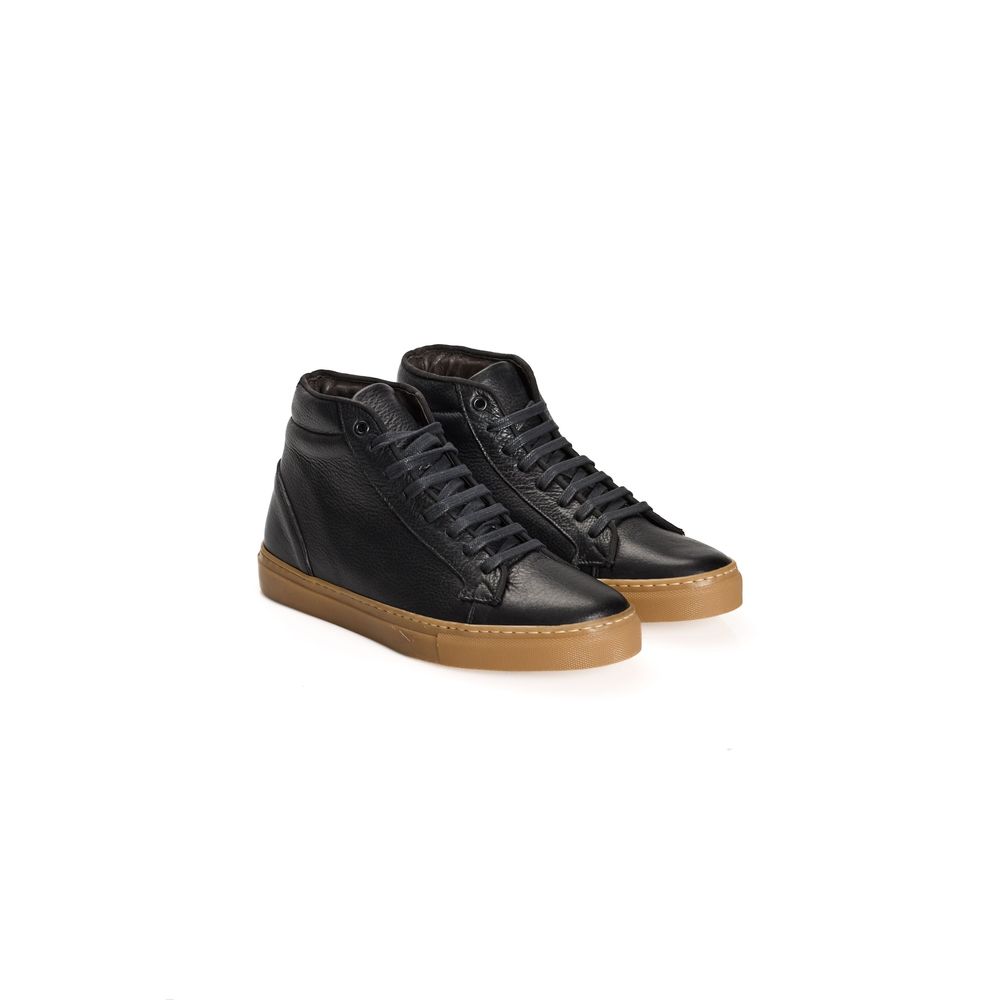 Roberto Pepe Luxury Black Calfskin Men Sneaker - ACCEXO
