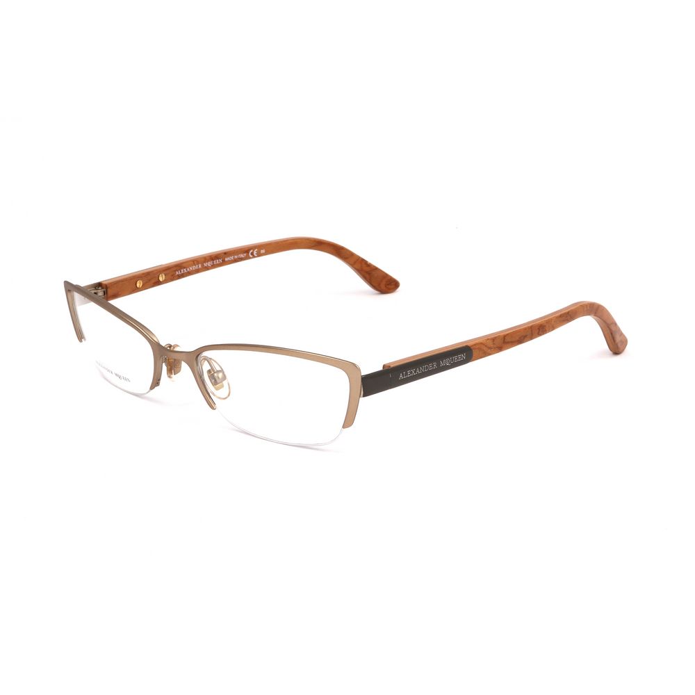 Alexander McQueen Brown Metal Frames - ACCEXO