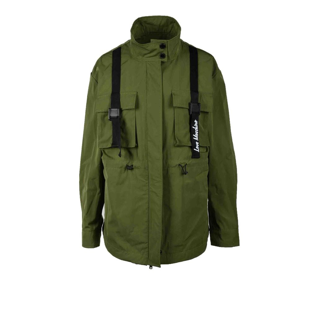 Love Moschino Green Polyester Jackets & Coat - ACCEXO