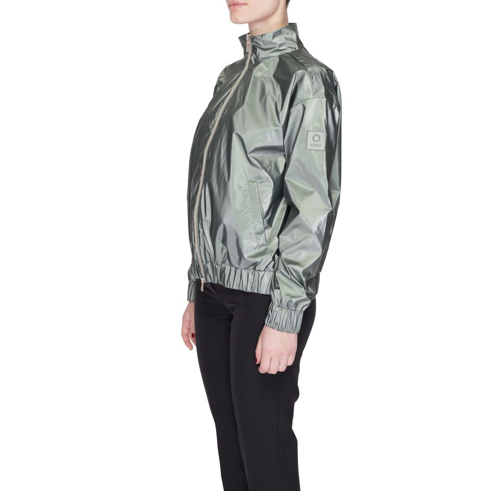 Suns Green Polyester Jackets & Coat - ACCEXO