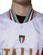 Dolce & Gabbana Multicolor Italia Button Down Bomber Jacket - ACCEXO